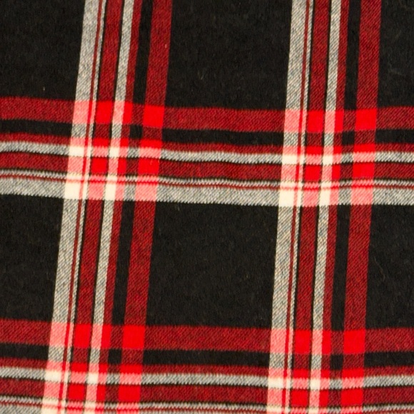 Talbots women’s 14 large skirt Black Red Plaid Mini knee wool causal business - Picture 2 of 9